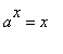 a^x = x