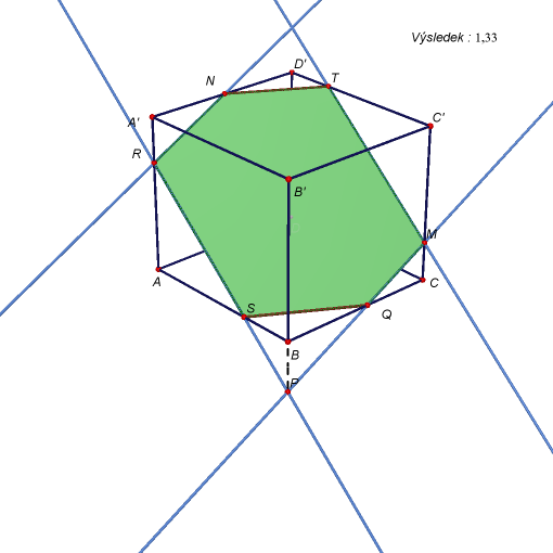 ez kvdru rovinou - een v Cabri 3D